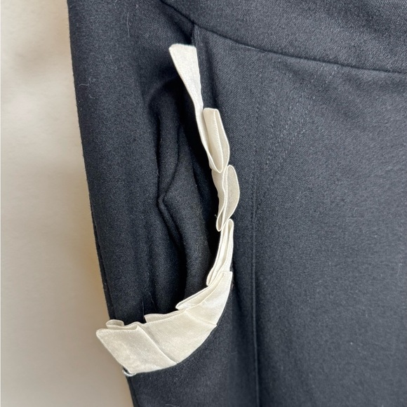 Vintage Wool Pants with White Frill Accent - Picture 3 of 7